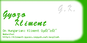 gyozo kliment business card